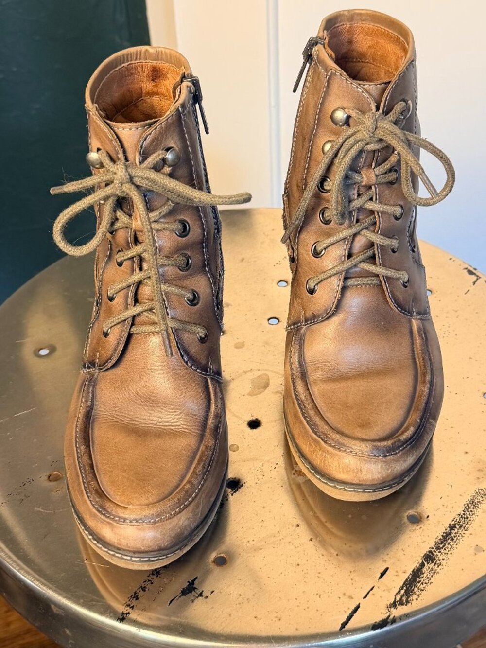 PIKOLINOS Brown Leather Lace-Up Heeled Ankle Boot | Size 8 | EU 38 - Picture 3 of 5